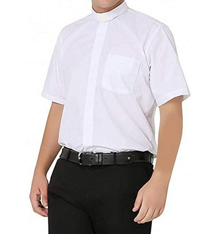 Camisa Clerical Blanca