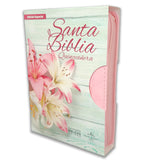 Biblia Quinceañera con Cierre RV1960, imit. piel, rosado con índice