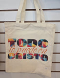 Tote bag Todo lo puedo en Cristo Filipenses 4:13
