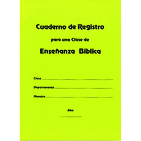 Cuaderno de registro para una clase de enseñanza Bíblica