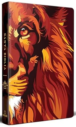 Biblia RVR 1960 letra grande tamaño manual, TD León de Judá marrón (Edición cantos pintados)