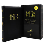 Biblia tamaño manual Letra Grande .14 con cierre, Indice. Color negro -  Edicion de Lujo Coleccion Celestial