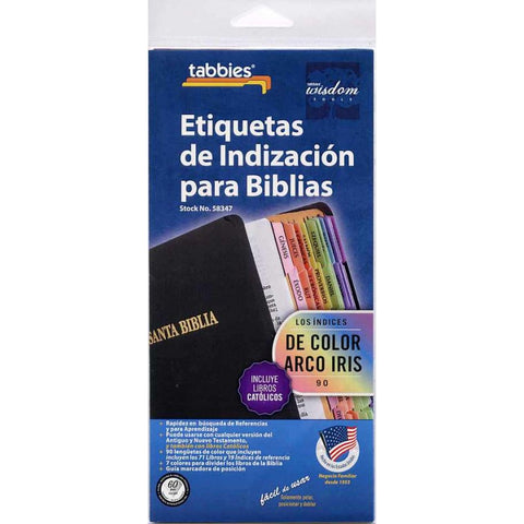 ETIQUETAS DE INDIZACIÓN PARA BIBLIAS DE COLORES(INCLUYE LIBROS CATOLICOS)