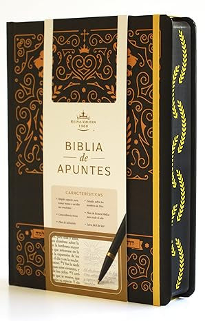 Biblia de apuntes RVR 1960 TD, Negro y oro (Edición cantos pintados)