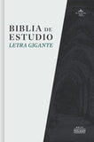 RVR 1960 Biblia de estudio letra gigante, negro, símil piel con índice