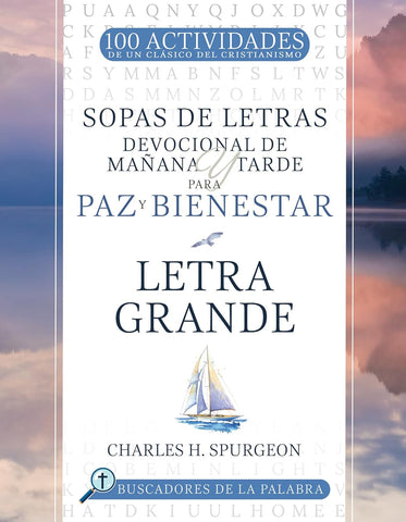 Sopas de letras Devocional de Mañana y Tarde para Paz y Bienestar: Letra grande (Buscadores de la Palabra)