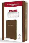 Biblia Reina Valera Revisada 1960 letra súper gigante, símil piel marrón