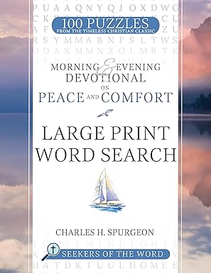 Morning & Evening Devotional on Peace and Comfort: Large Print Word Search