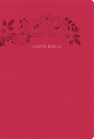 RVR 1960 Biblia letra supergigante, floral símil piel, con índice