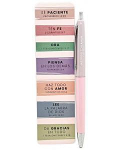 Pack bolígrafo con marcador de libro. Sé paciente