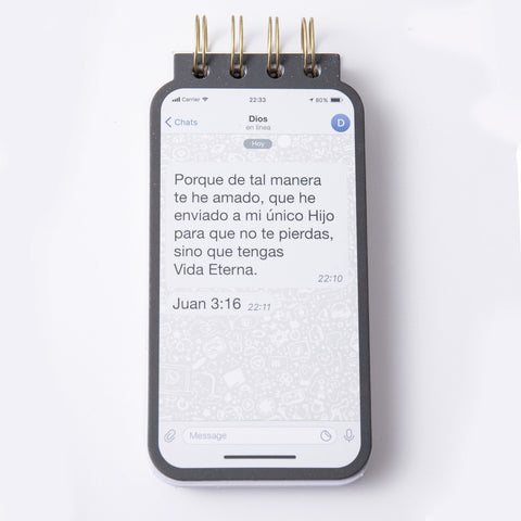 Libreta troquelada Juan 3:16