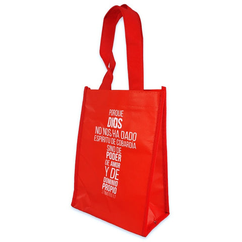 Bolsa Tote Bag Pequeña: Porque Dios no nos ha dado espíritu de cobardía - 2 Timoteo 1:7