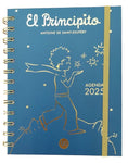 Agenda 2025 Tapa Dura Azul con Espiral Diseño El Principito