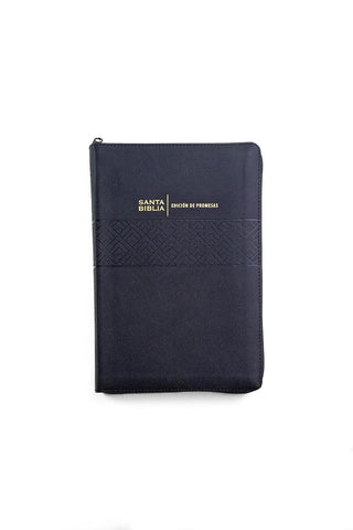 Santa Biblia de Promesas Reina-Valera 1960 / Letra Gigante - 13 puntos / Piel Especial con Índice y Cierre / Negra