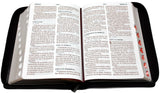 Biblia del Ministro Reina Valera 1960 Letra grande 14 pts, tamaño Manual, con cierre, indice, en semil piel color Negro y estuche de proteccion. Edicion Limitada