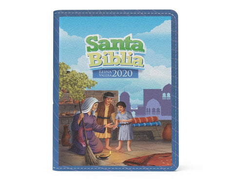 Biblia RVR 2020 para Niños Azul Vinilo con Cierre)