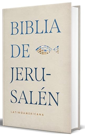 Biblia de Jerusalén Latinoamericana, tapa dura, edición clásica café con pez