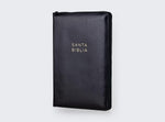 NBLA, Santa Biblia, Ultrafina, Letra grande, Leathersoft, Negro, Palabras de Jesús en rojo, con cierre