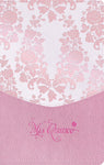 RVR 1960 Biblia mis quince, rosa floreado, símil piel