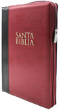 COLECCION CELESTIAL Biblia Reina Valera 1960 Letra Super Gigante con Cierre Indice Senti Cuero color borgona y con Estuche de proteccion Edicion Especial