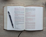 Biblia de margen amplio NTV con Filament (SentiPiel, León, Letra Roja)
