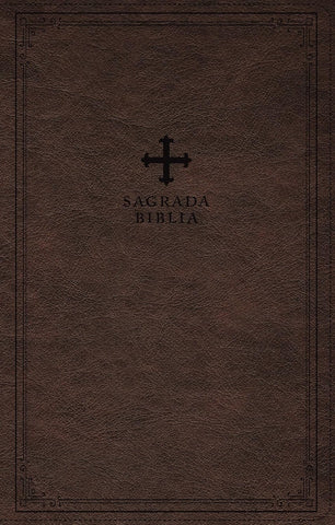 Biblia Católica, Tamaño personal, Leathersoft, Café, Comfort Print
