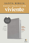 Biblia valor prémium NTV, letra grande con Filament (SentiPiel, Gris)