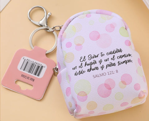 Llavero Mochila/monedero. El Señor te cuidará