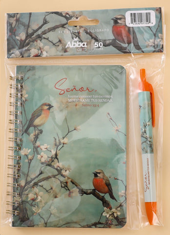 Pack libreta anillas con bolígrafo. Señor Hazme conocer