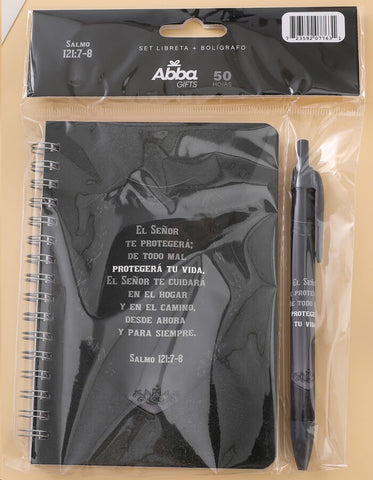 Pack libreta anillas con bolígrafo. El Señor te protegerá