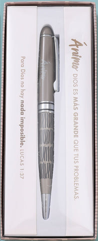 Bolígrafo de lujo en caja de regalo. Ánimo