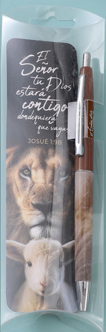 Pack bolígrafo con marcador de libro. El Señor, tu Dios,