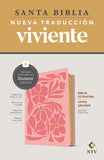 Biblia ultrafina NTV, letra grande con Filament (SentiPiel, Flores rosa, Letra Roja)