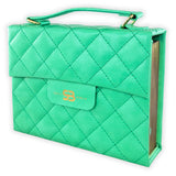 Biblia RV60 Cartera con Broche Magnético Compacta , imit piel verde con asa de mano