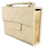 Biblia RV60 Cartera con Broche Magnético Compacta , imit piel beige con asa de mano