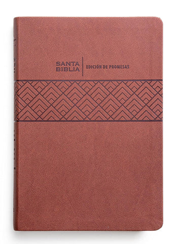 Santa Biblia de Promesas Reina-Valera 1960 / Letra Gigante - 13 puntos / Piel Especial con Índice / Café