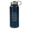 The Plans Navy Blue Stainless Steel Water Bottle - Jeremiah 29:11