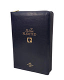 Biblia Plenitud Negro con cierre, índice, edición de lujo. Colección Celestial.