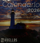 Calendario Paisajes 2026 Huellas Faro al amanecer