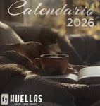 Calendario Vintage 2026 Huellas libro - café