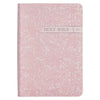 Blush Rose Faux Leather Floral King James Version Pocket Bible