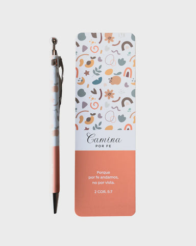 Marcador y Bolígrafo Elegance | Camina por fe