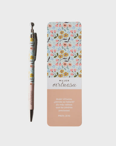 Marcador y Bolígrafo Elegance | Mujer Virtuosa