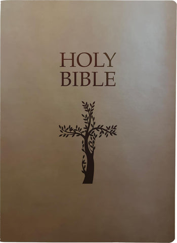 KJVER Holy Bible, Cross Design, Large Print, Coffee Ultrasoft: (King James Version Easy Read, Red Letter, Brown)