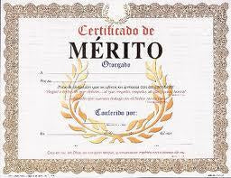 Certificado - Merito (Crema) (paq. 15)