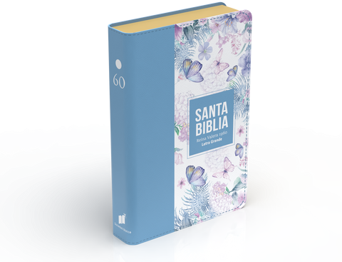 Biblia RVR 1960 Letra Grande - Tamaño manual - Azul acero