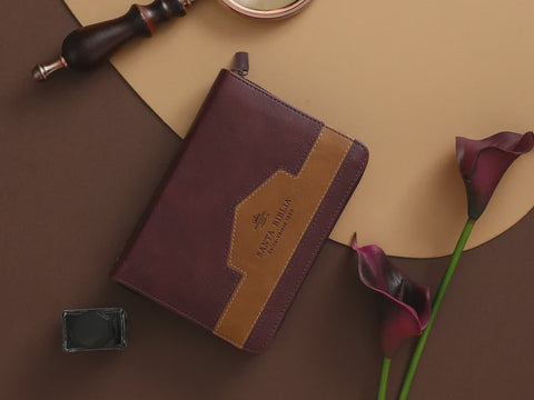 Biblia RVR60 025czti Elegante café/café Tamaño Bolsillo