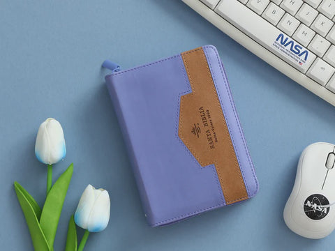 Biblia RVR60 025czti Elegante Lila/café Tamaño Bolsillo