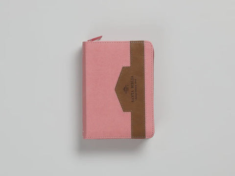 Biblia RVR60 025czti Elegante Rosa/café Tamaño Bolsillo