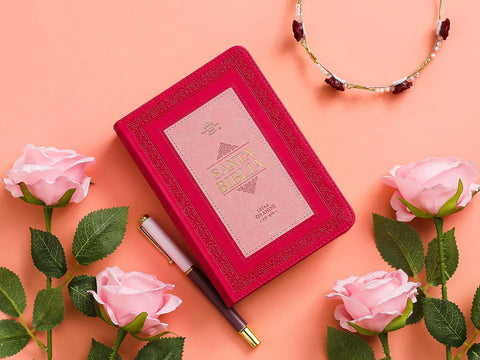 Biblia RVR60 035c PJR frame rosa/rosa Tamaño Compacto